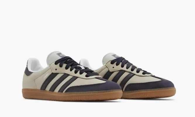 Кроссовки Adidas Samba OG WMNS «Putty Grey Black» бежевый