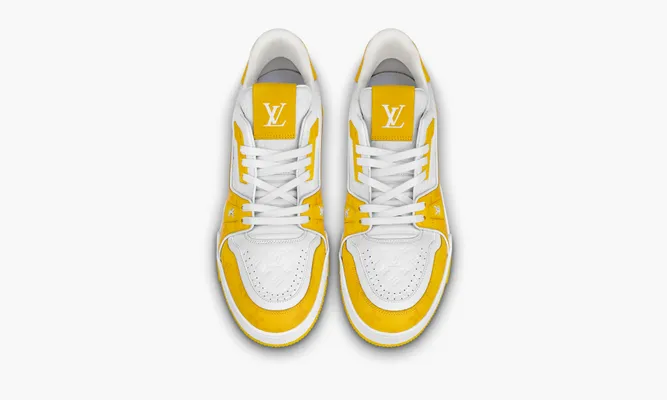 Кроссовки Louis Vuitton Lv Trainer «White Yellow Monogram» желтый