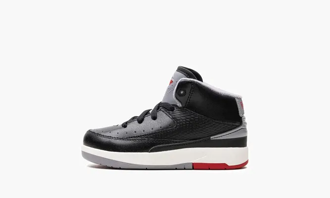 Для самых маленьких Air Jordan 2 Retro TD «Black Cement» черный