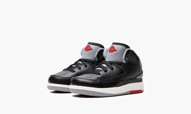 Для самых маленьких Air Jordan 2 Retro TD «Black Cement» черный