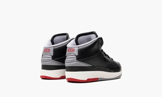 Для самых маленьких Air Jordan 2 Retro TD «Black Cement» черный