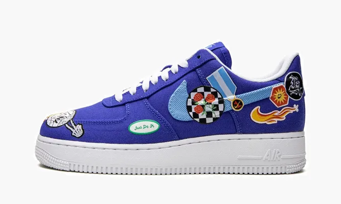 Кроссовки Air Force 1 LO '07 PRM MNS WMNS «Los Angeles Patched Up» синий