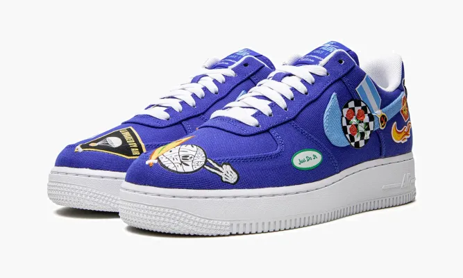 Кроссовки Air Force 1 LO '07 PRM MNS WMNS «Los Angeles Patched Up» синий