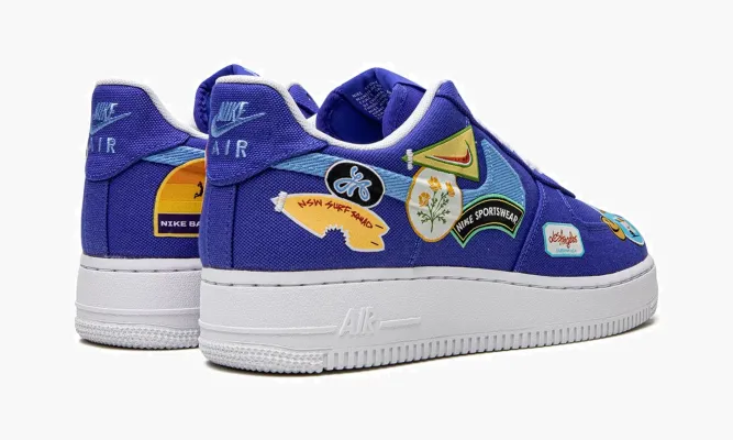 Кроссовки Air Force 1 LO '07 PRM MNS WMNS «Los Angeles Patched Up» синий