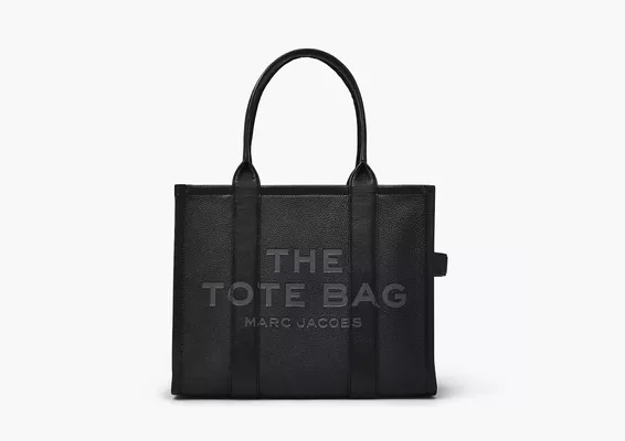 Сумки Marc Jacobs The Leather Large Tote Bag «Black» черный