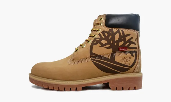 Обувь Supreme & Timberland 6 Inch Premium Waterproof Boot «Big Logo - Wheat» коричневый