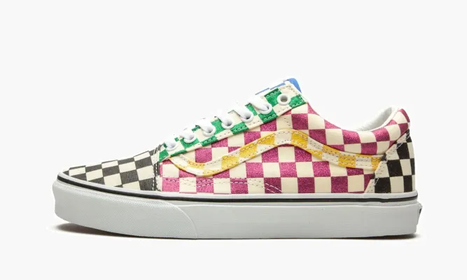 Кроссовки Vans Old Skool «Glitter Check» разноцветный