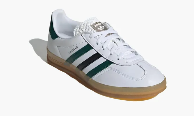 Кроссовки Adidas Gazelle Indoor WMNS «White Collegiate Green» белый