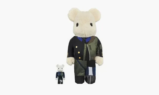 Аксессуары Bearbrick X Sacai «Black Green» черный