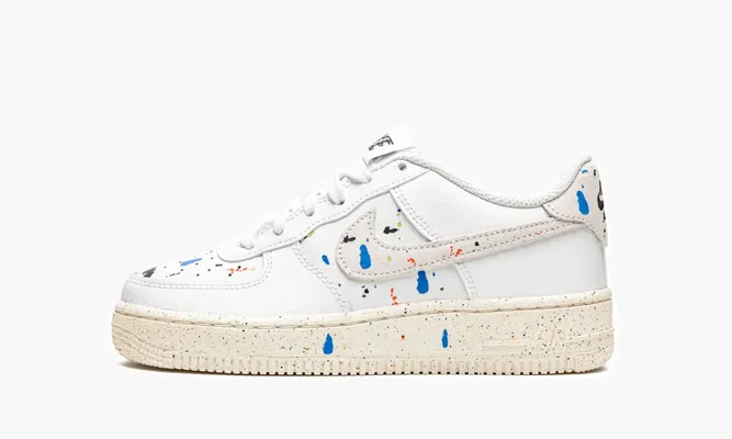 Кроссовки Air Force 1 LV8 3 GS «Paint Splatter - White» белый