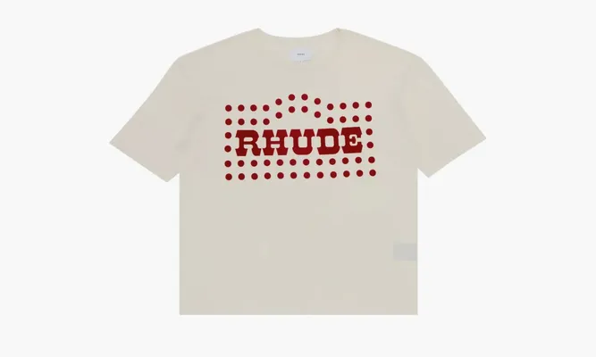 Одежда RHUDE Flocked Burnout Tee «Vintage White» белый