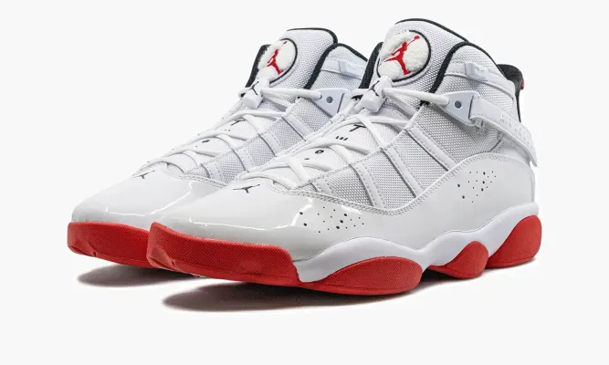 Кроссовки Air Jordan 6 Rings «White / University Red» белый
