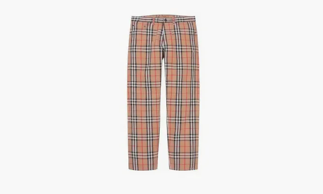 Одежда Supreme X Burberry Trousers «Orange» оранжевый