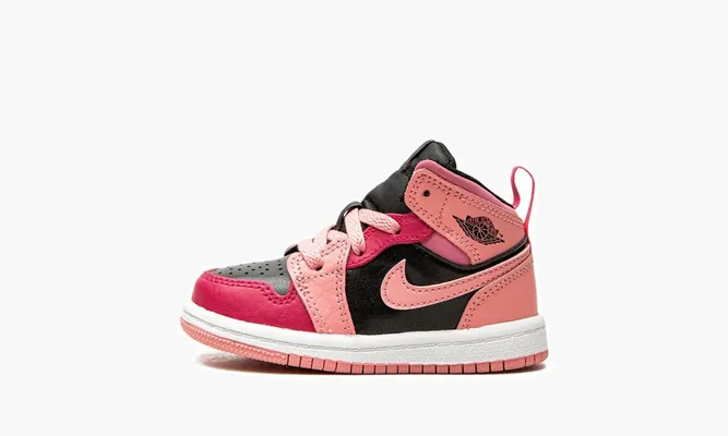 Для самых маленьких Air Jordan 1 Mid TD «Coral Chalk» розовый