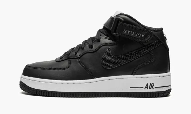 Кроссовки Air Force 1 Mid «Stussy - Black» черный