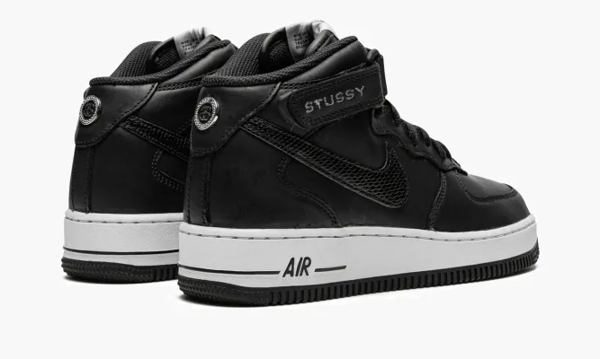 Кроссовки Air Force 1 Mid «Stussy - Black» черный