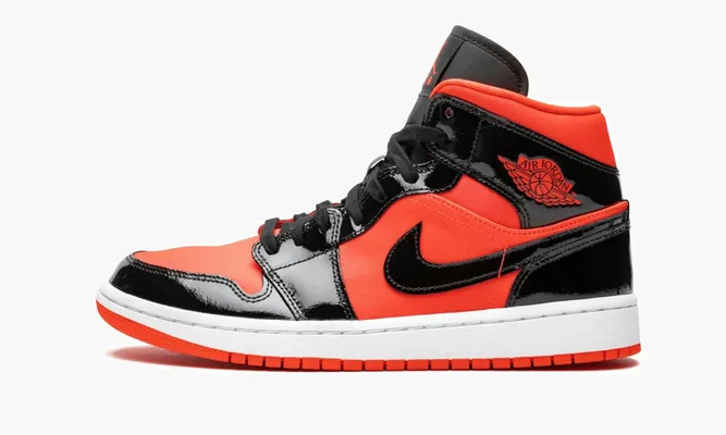 Кроссовки Air Jordan 1 Mid WMNS «Hot Punch» красный,черный