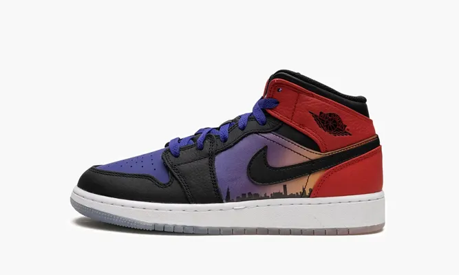 Кроссовки Air Jordan 1 Mid Ss GS «Skyline» синий