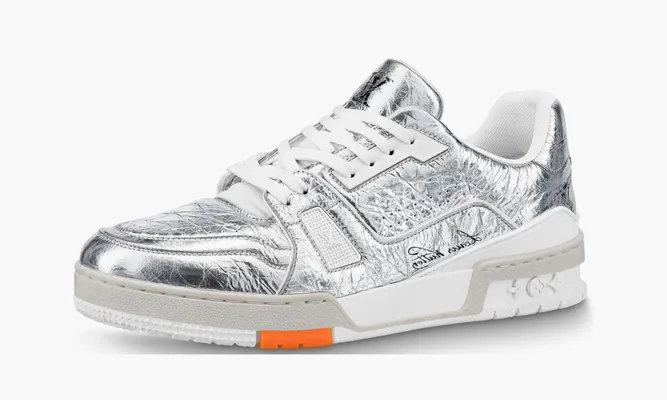 Кроссовки Louis Vuitton Trainer «Silver» серебряный