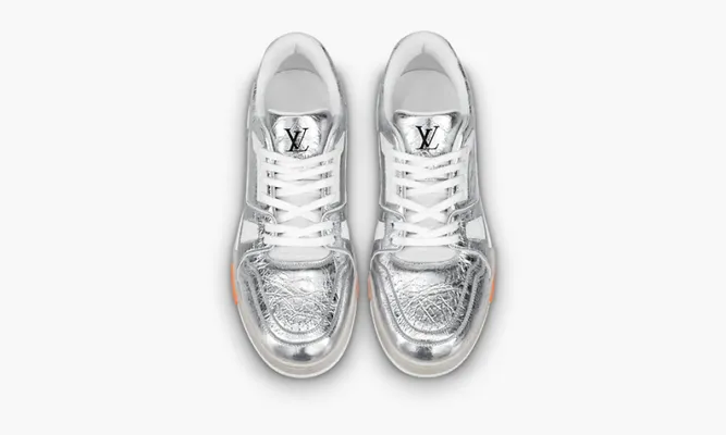 Кроссовки Louis Vuitton Trainer «Silver» серебряный