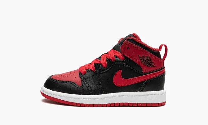 Для самых маленьких Air Jordan 1 Mid PS «Alternate Bred» черный