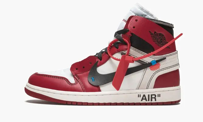 Кроссовки The 10: Air Jordan 1 «Off-white - Chicago» красный,белый