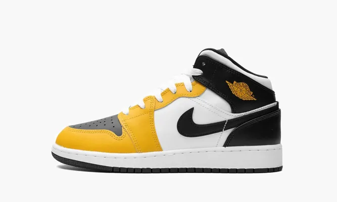 Кроссовки Air Jordan 1 Mid GS «Yellow Ochre» желтый