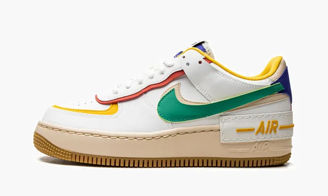 Кроссовки Air Force 1 LO SHADO MNS WMNS «Summit White Neptune Green» белый