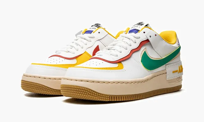 Кроссовки Air Force 1 LO SHADO MNS WMNS «Summit White Neptune Green» белый