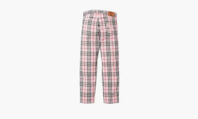 Одежда Supreme X Burberry Trousers «Pink» розовый