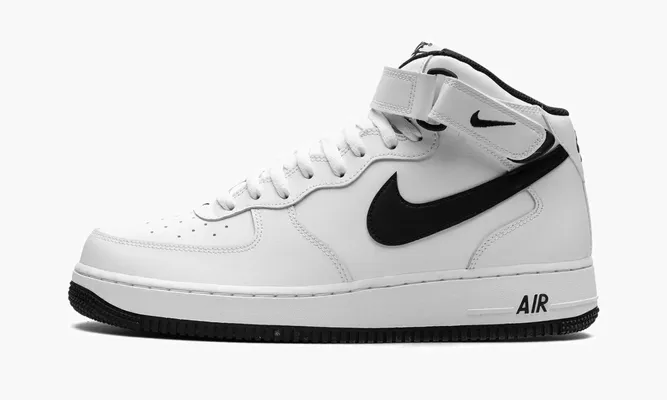 Кроссовки Air Force 1 Mid «White/Black» белый