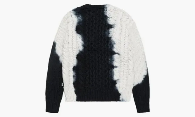 Одежда Stussy FW23 Tie Dye Fisherman Sweater Black черный