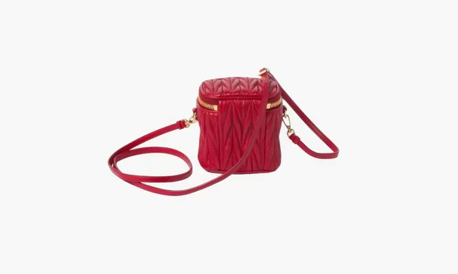 Сумки Miu Miu Matelassé Nappa Leather Bag «Red» красный