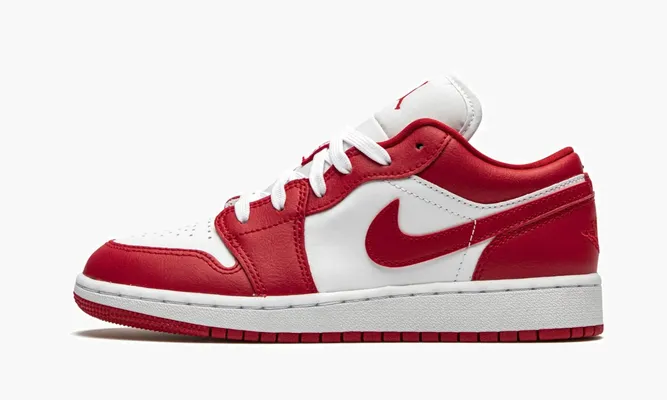 Кроссовки Air Jordan 1 Low GS «Gym Red / White» красный,белый