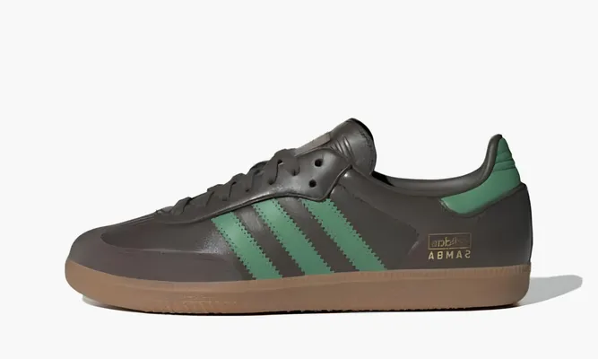 Кроссовки Adidas Samba OG «Shadow Olive Preloved Green» зеленый