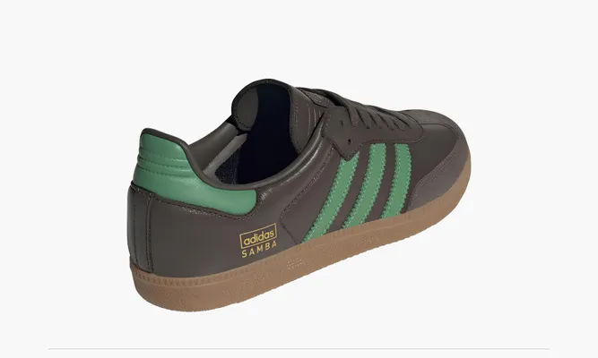 Кроссовки Adidas Samba OG «Shadow Olive Preloved Green» зеленый