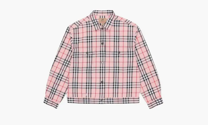 Одежда Supreme X Burberry Trucker Jacket «Pink» розовый