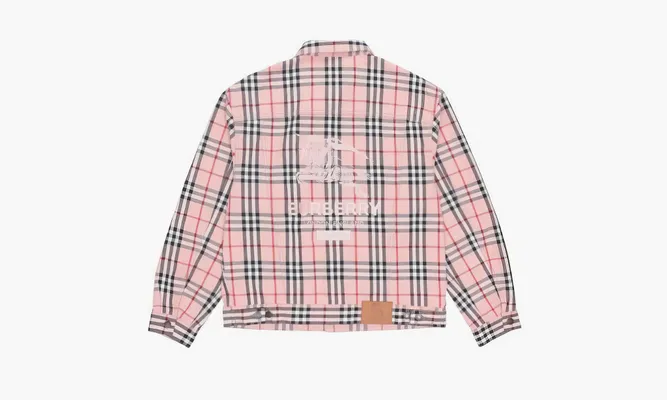 Одежда Supreme X Burberry Trucker Jacket «Pink» розовый