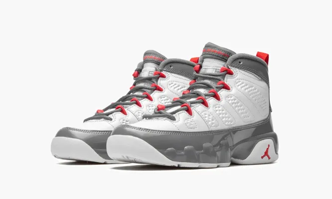 Кроссовки Air Jordan 9 GS «Fire Red» белый