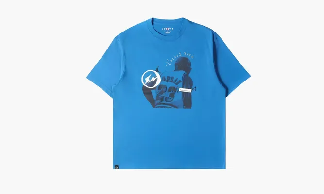 Одежда Air Jordan X Travis Scott X Fragment T-shirt «Blue» lightBlue