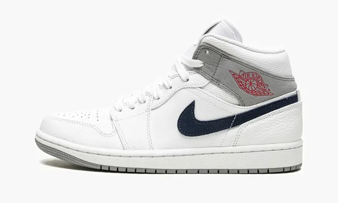 Кроссовки Air Jordan 1 Mid Pi «Paris» белый