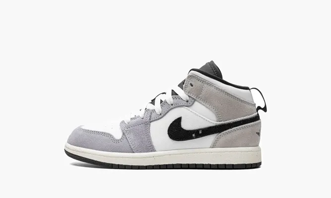 Для самых маленьких Air Jordan 1 Mid SE Craft PS «Cement Grey» серый
