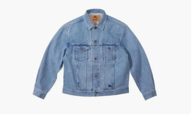 Одежда Supreme X Burberry Trucker Jacket «Washed Blue» lightBlue