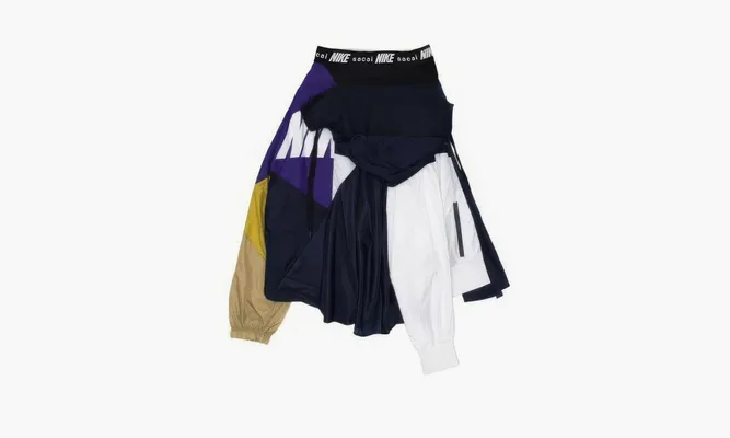 Одежда Nike Nikelab X Sacai Kleid Skirt «Multicolor» синий