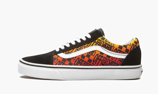 Кроссовки Vans Old Skool «Off The Wall Logos - Orange» разноцветный