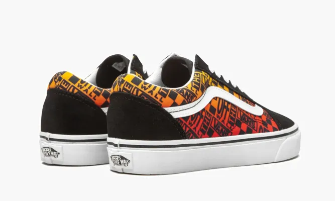 Кроссовки Vans Old Skool «Off The Wall Logos - Orange» разноцветный