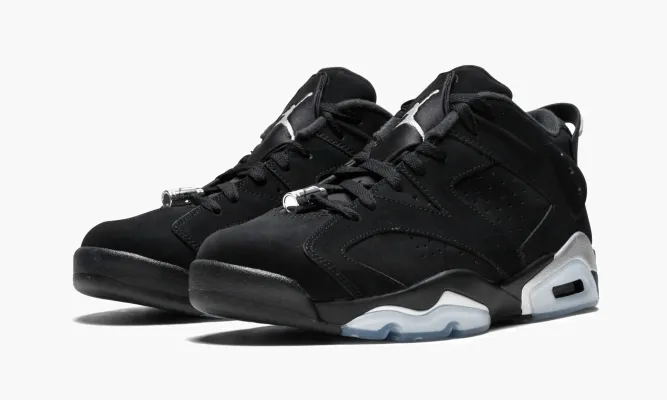 Кроссовки Air Jordan 6 Retro Low «Metallic Silver» черный