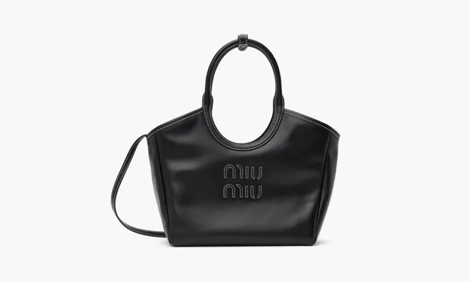 Сумки Miu Miu Ivy Leather Mini Bag «Black» черный