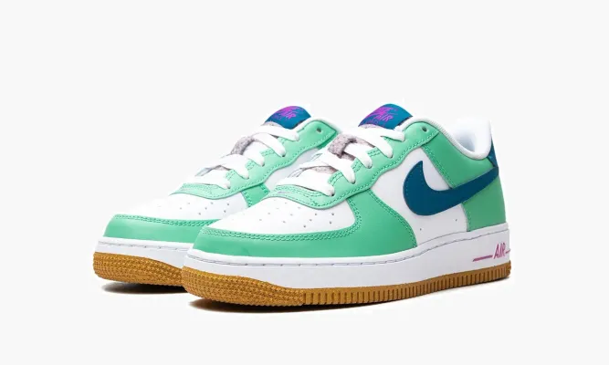 Кроссовки Air Force 1 Low GS «Play» зеленый,белый