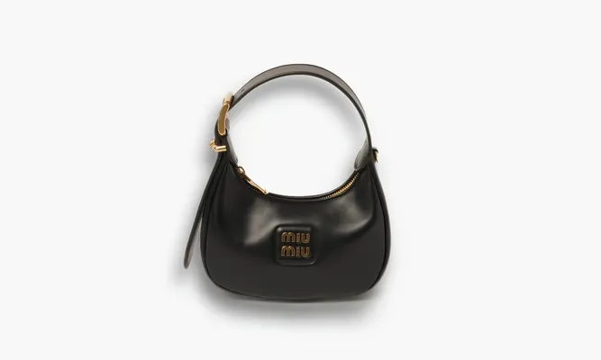 Сумки Miu Miu Leather Hobo Bag «Black» черный